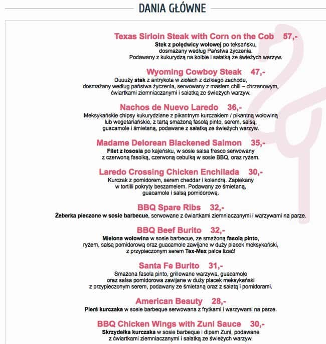 flamingo grill menu with prices