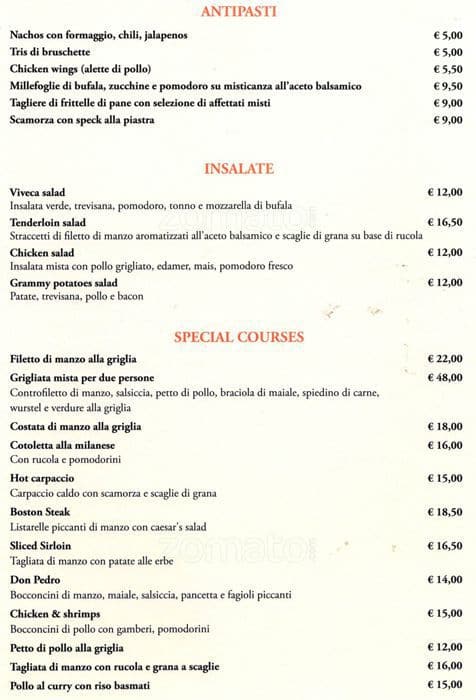 Menu di Viveca Pizza e Di Più 