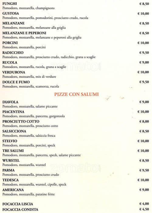 Menu di Viveca Pizza e Di Più 