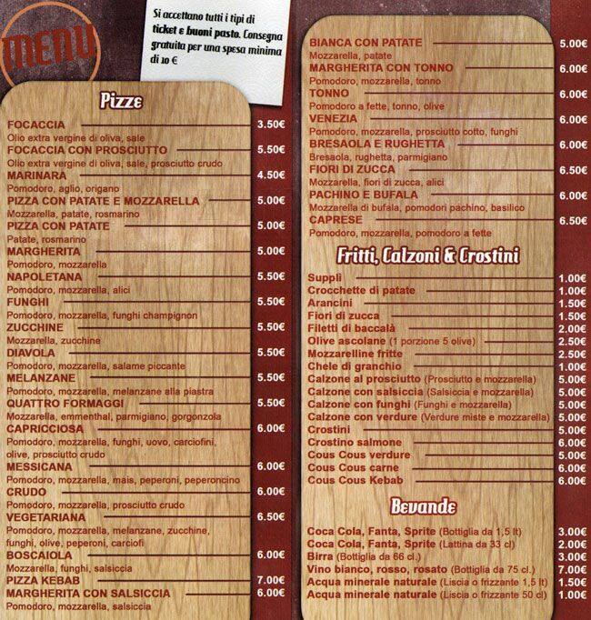 Pizza Gogo a Roma Foto del Menu con Prezzi Zomato Italia