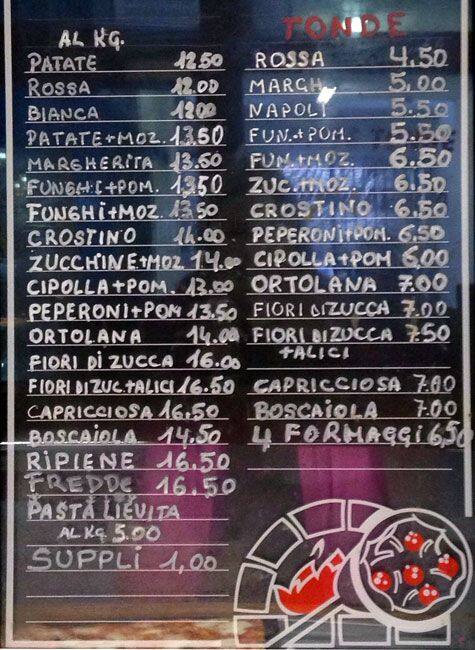 Menu di Franco&Antonella Pizzeria 
