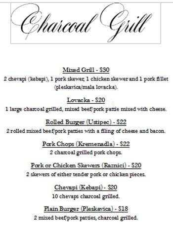 Menu at Kaneo restaurant, Reservoir