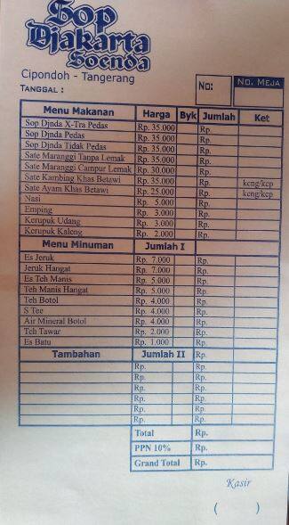Sop Djakarta Soenda Menu Menu Untuk Sop Djakarta Soenda Cipondoh Tangerang