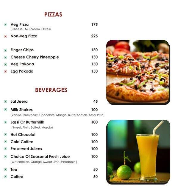 Bridge Restaurant menu