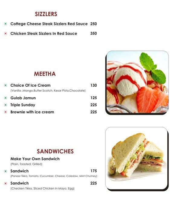 Bridge Restaurant menu