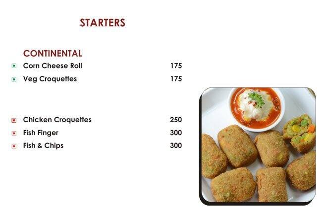 Bridge Restaurant menu