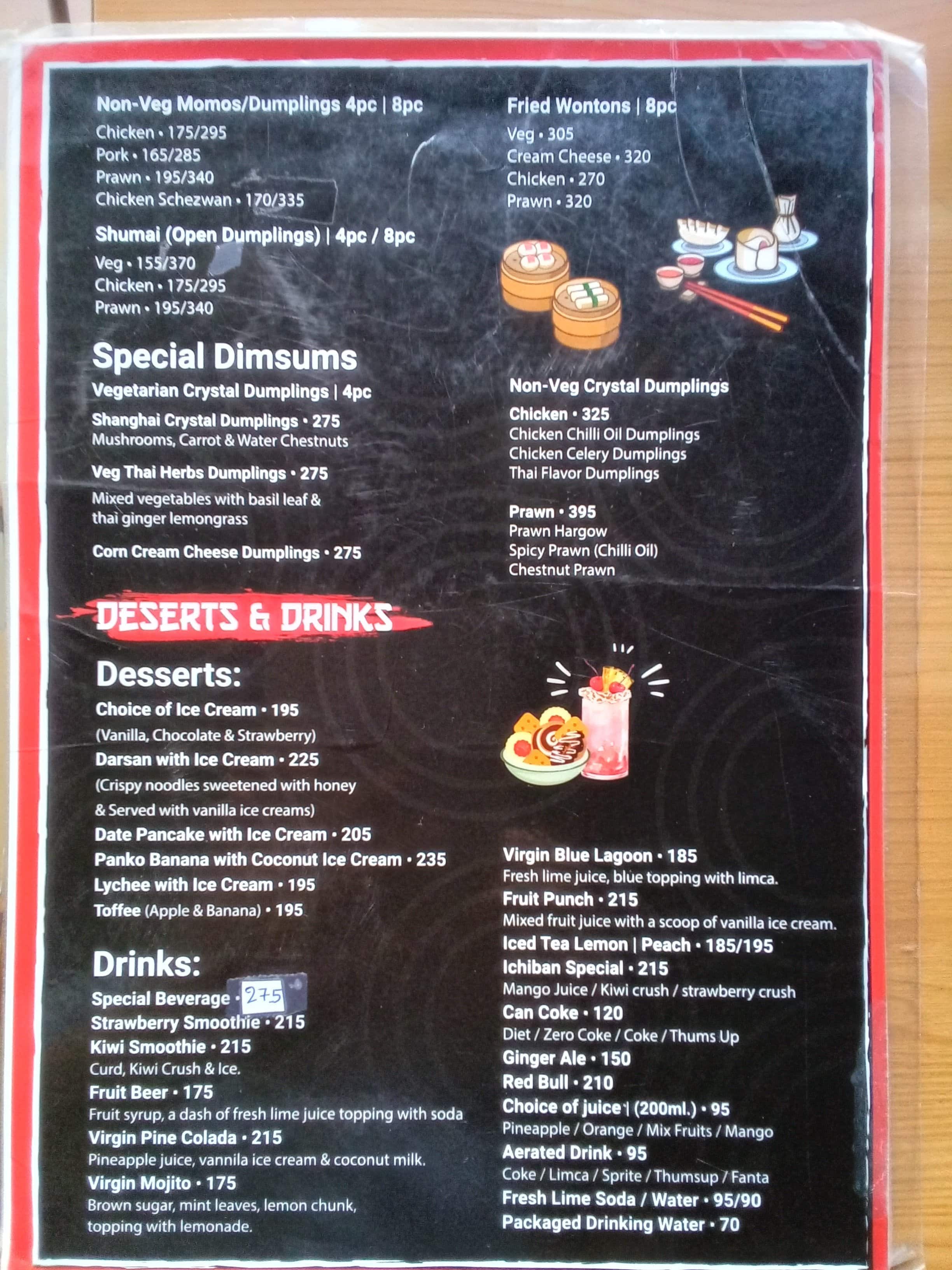 Ichiban menu