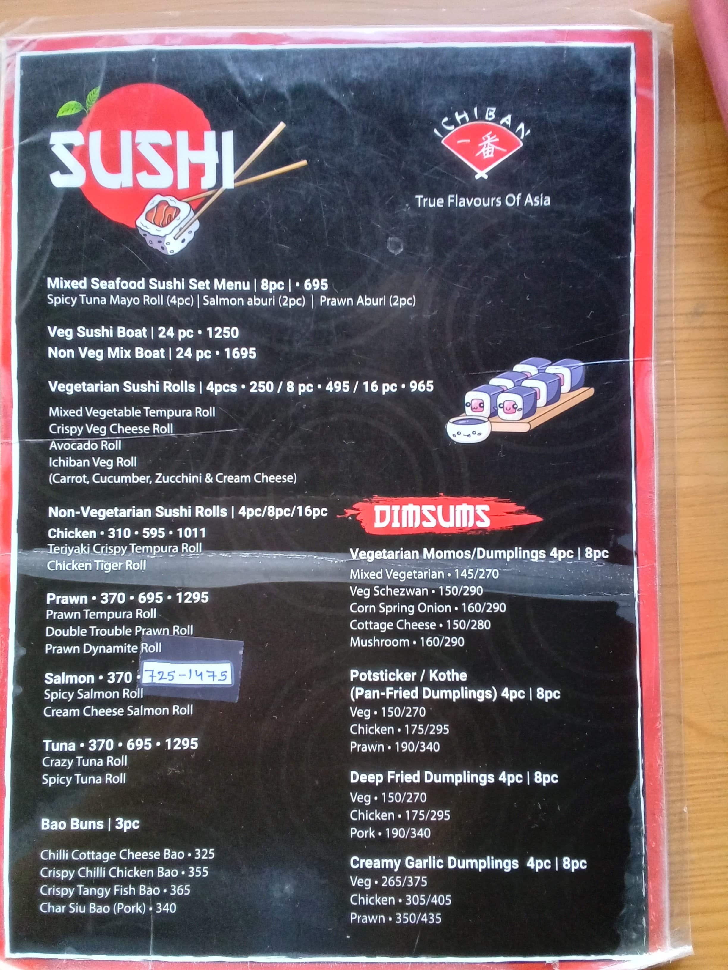 Ichiban menu
