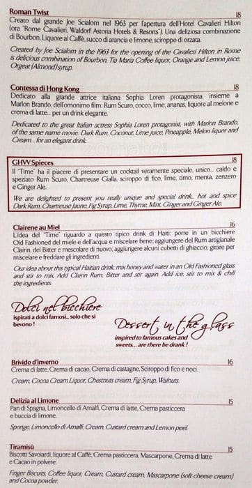 Menu di Time Restaurant & Wine Bar 