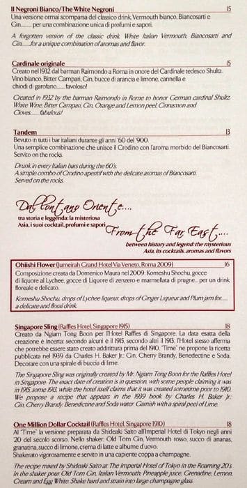 Menu di Time Restaurant & Wine Bar 