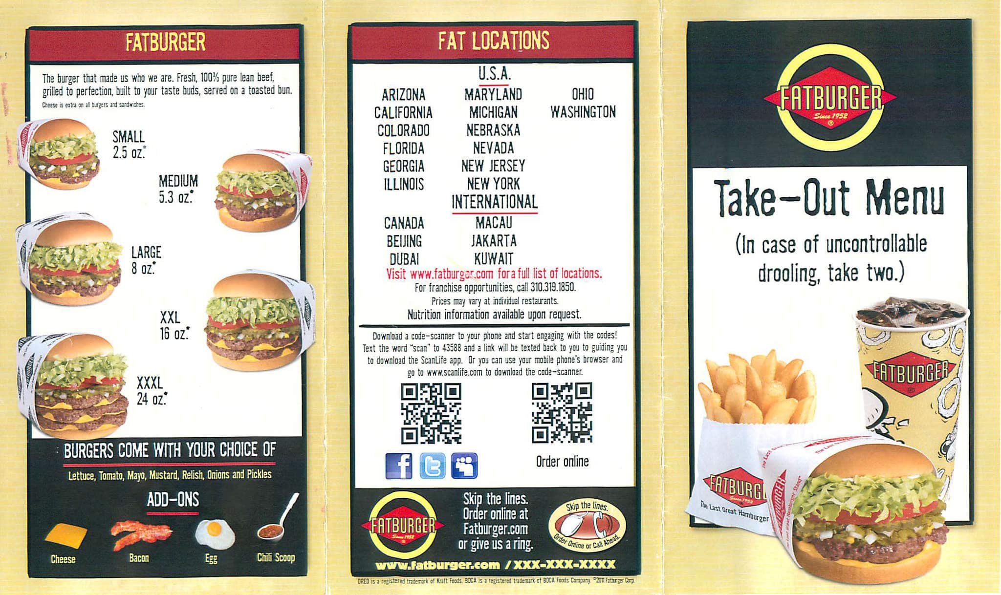 Fatburger Menu, Menu for Fatburger, Summerlin, Las Vegas - Urbanspoon/Zomato