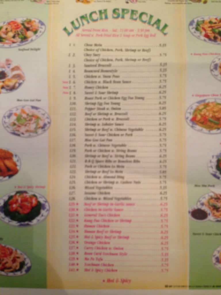 Sun Hing Chinese Restaurant Menu Urbanspoon/Zomato