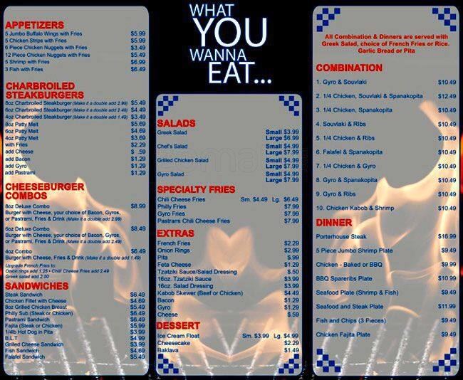 Canada Steak Burger Menu, Menu for Canada Steak Burger, Chula Vista