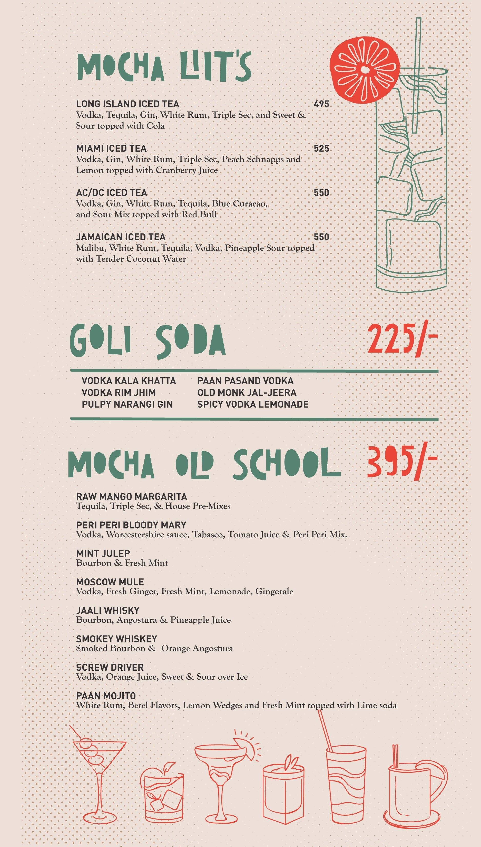 Mocha Bar Menu, Menu for Mocha Bar, Jubilee Hills, Hyderabad Zomato