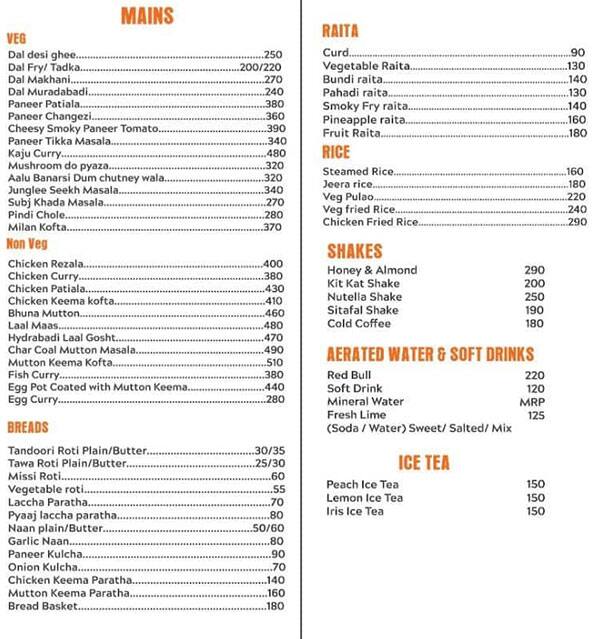 Kairo Ranchi Menu Kairos Menu