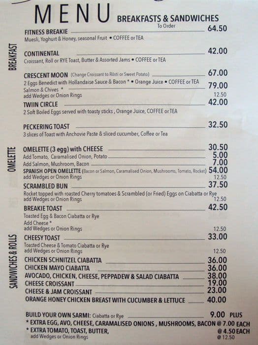 FireBirds Menu, Menu for FireBirds, Sea Point, Cape Town Zomato SA