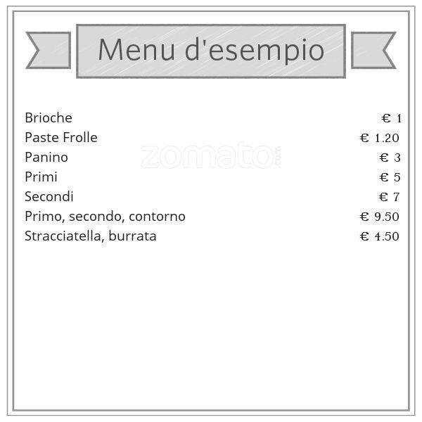 Menu di Bar Latteria Davenia 