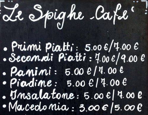 Menu di Le Spighe Alla Scala 