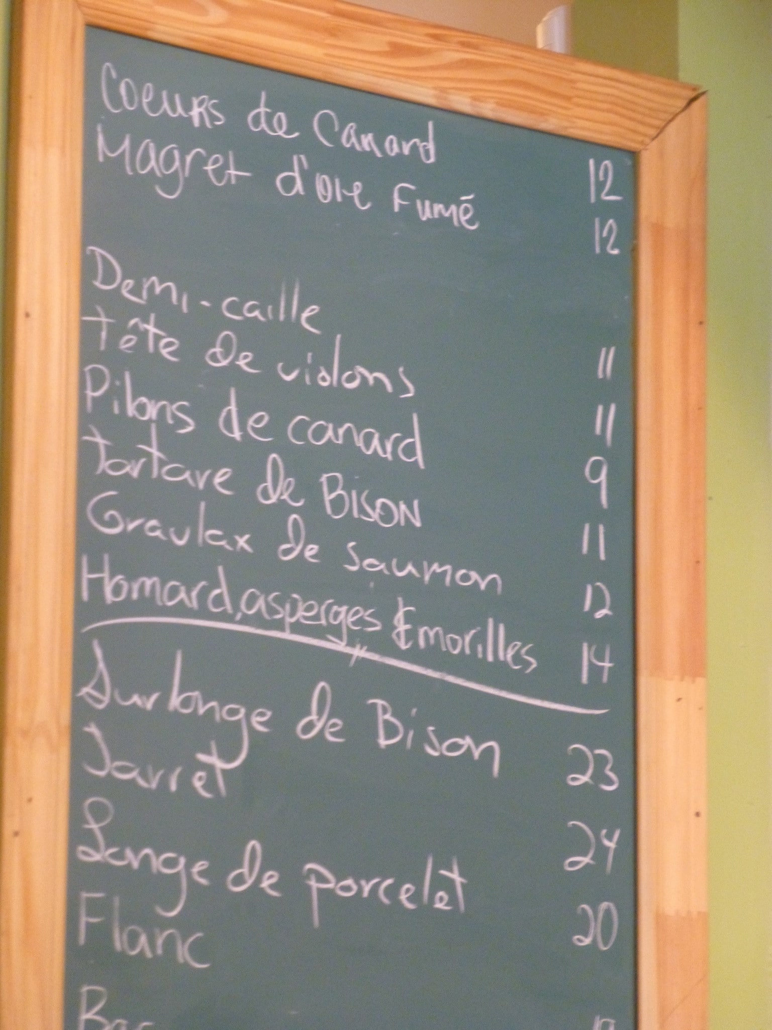 Menu at L’Affaire est Ketchup restaurant, Québec City