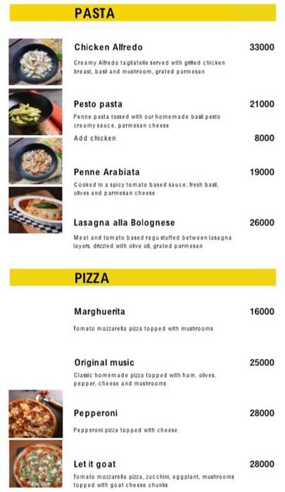 Ddiningroom menu
