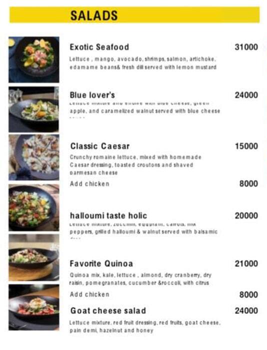 Ddiningroom menu