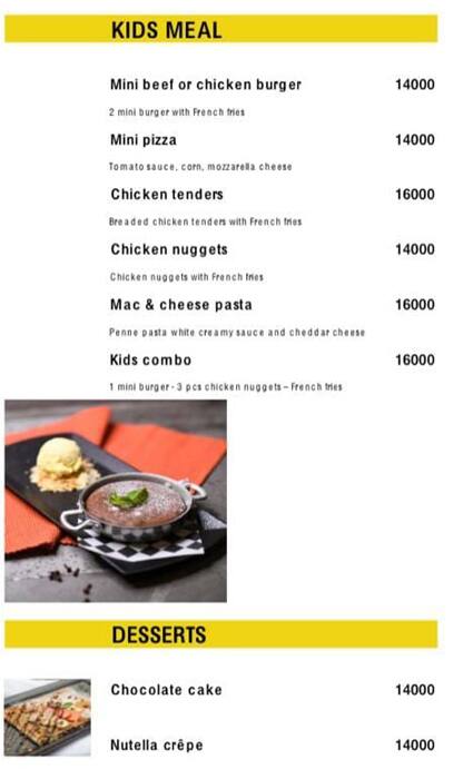 Ddiningroom menu