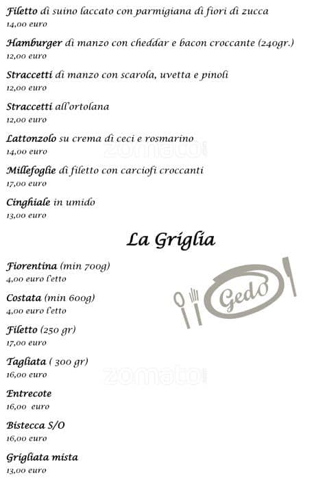 Menu di Gedo 