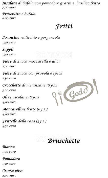 Menu di Gedo 