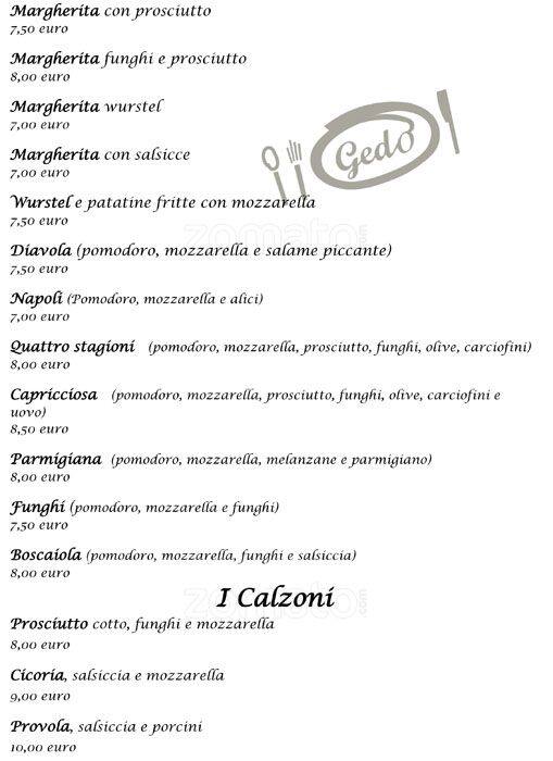 Menu di Gedo 