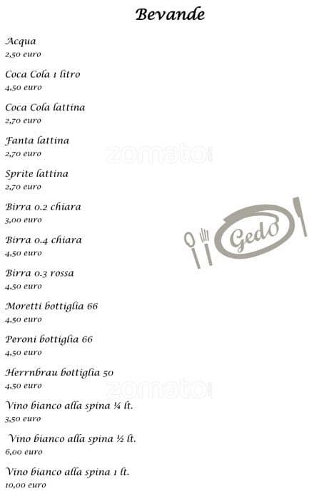 Menu di Gedo 