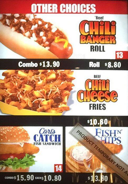 Carta de Carl's Jr.