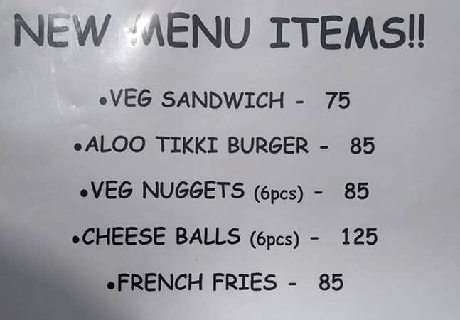 Sri Venkateshwara Sweet-Meat Stall menu