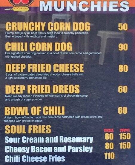 Menu at The Soul Food Truck restaurant, Quezon City
