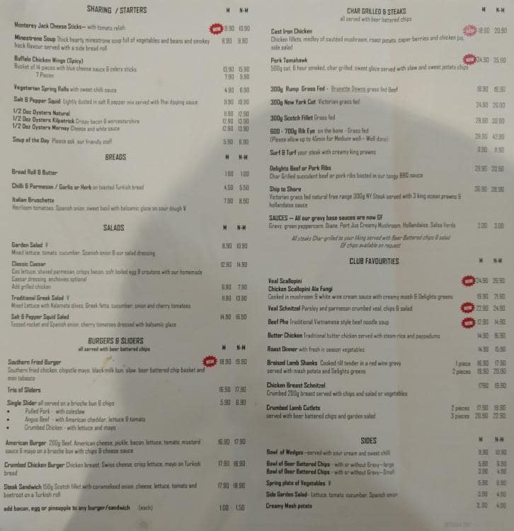 Delights Brasserie Menu, Menu for Delights Brasserie, Canley Heights ...