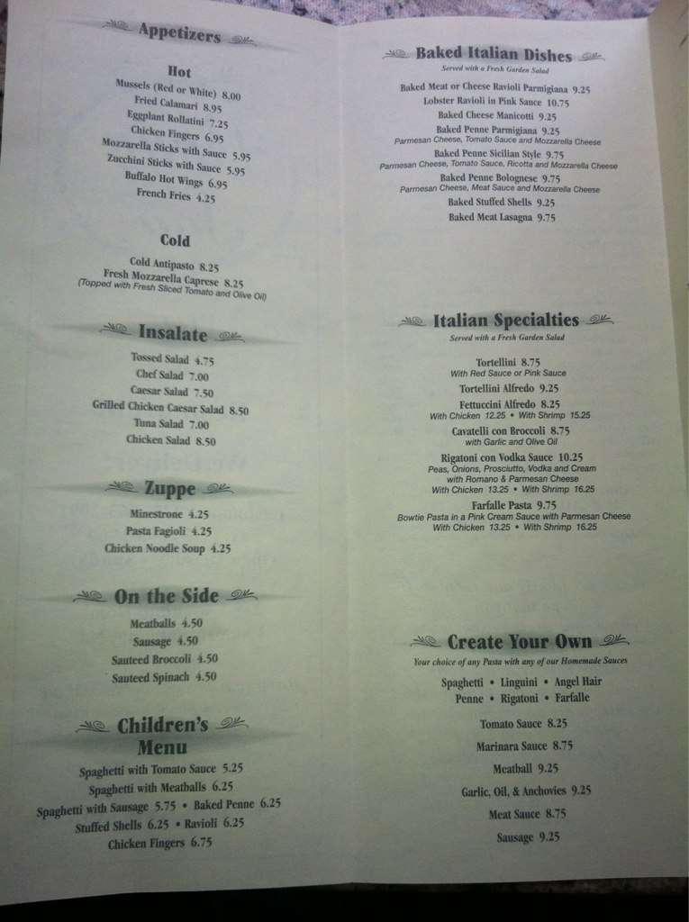 Vinnie & Son Restaurant Menu Urbanspoon/Zomato