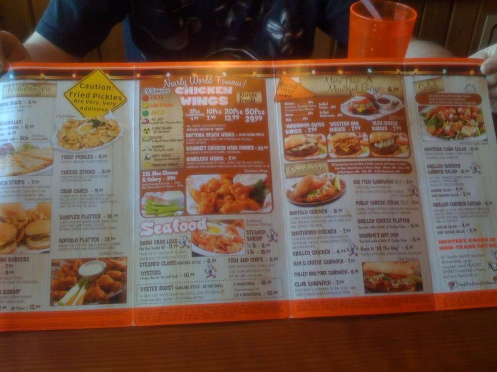 Hooters Menu, Menu for Hooters, North Charleston, Charleston