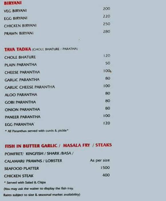 Marlin Food Court menu