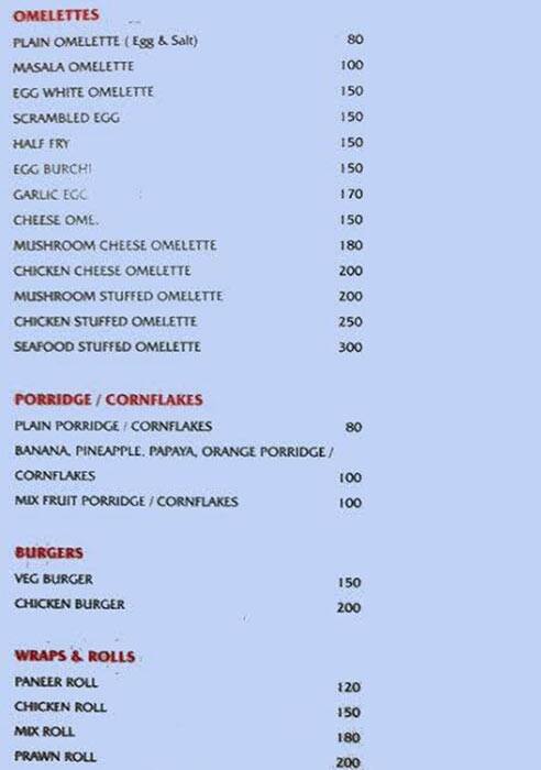 Marlin Food Court menu