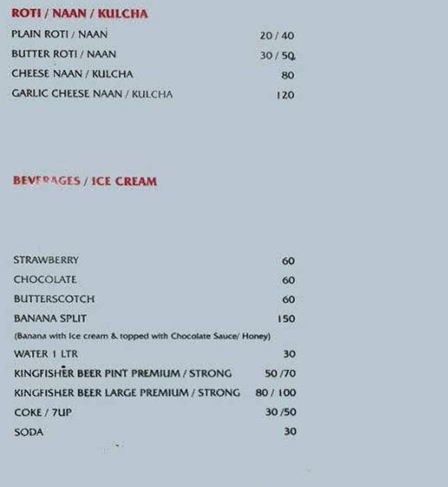 Marlin Food Court menu