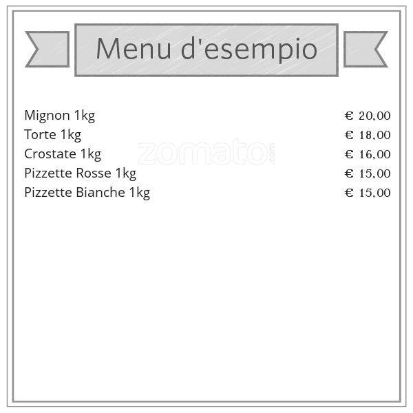 Menu di Pasticceria Pino e Loreta 