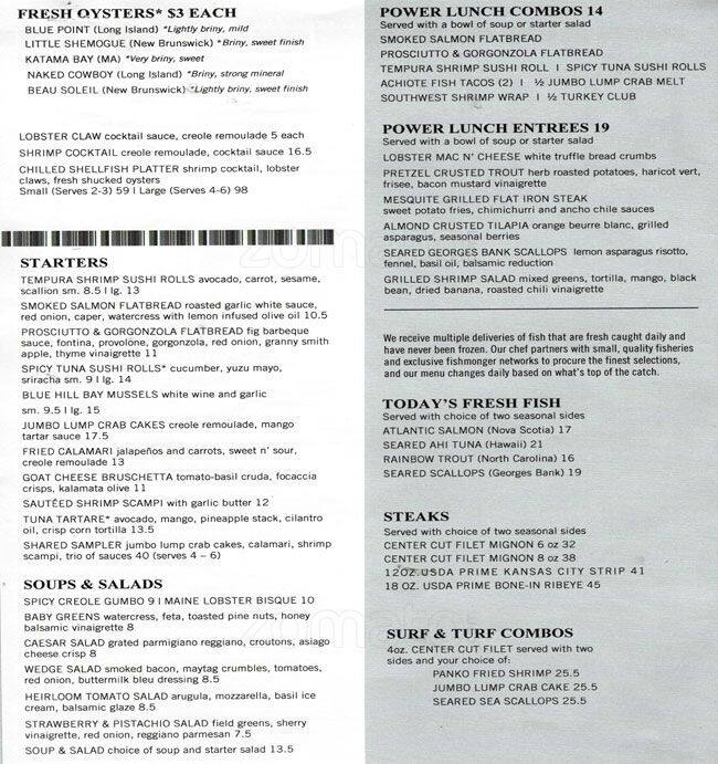 Devon Seafood Grill Menu, Menu for Devon Seafood Grill, Oak Brook