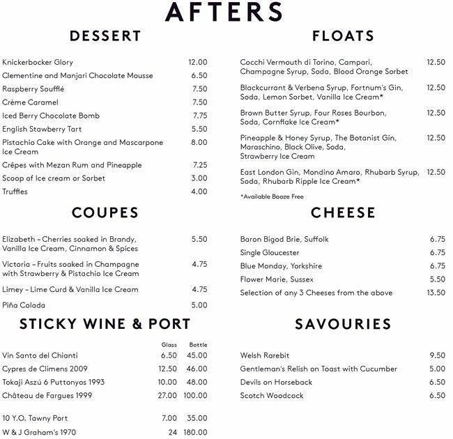 45 Jermyn Street Menu, Menu for 45 Jermyn Street, Mayfair, London