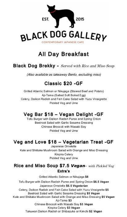 the black dog cafe menu