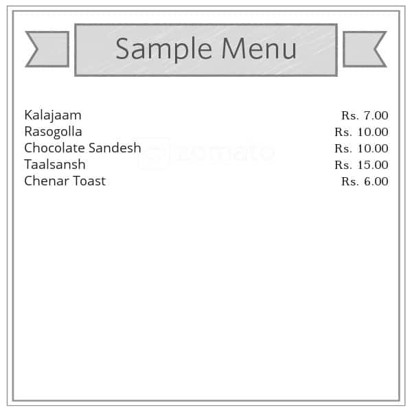 Sailendra Sweets menu