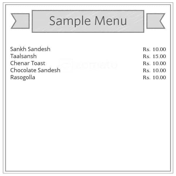 Sailendra Sweets menu