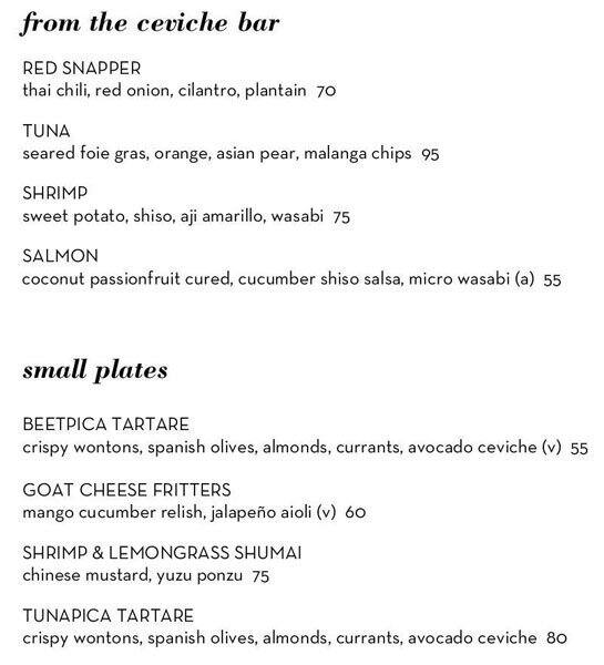 Asia De Cuba Menu Menu For Asia De Cuba Al Khubeirah Abu Dhabi