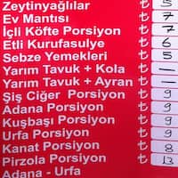 Akdeniz Izgara Ev Yemekleri Menu
