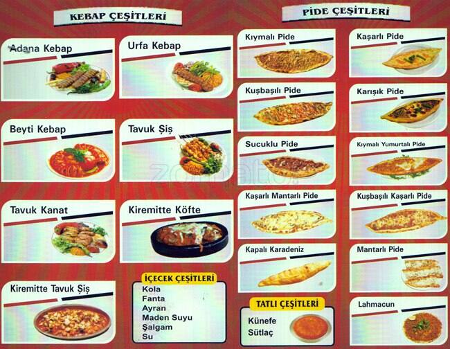 Aspava a Ankara Foto del Menu con Prezzi Zomato Turchia