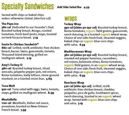 Menu at Jasons Deli cafe, Lake Mary photograph relating to Jason's Deli Printable Menu named Menu at Jasons Deli cafe, Lake Mary