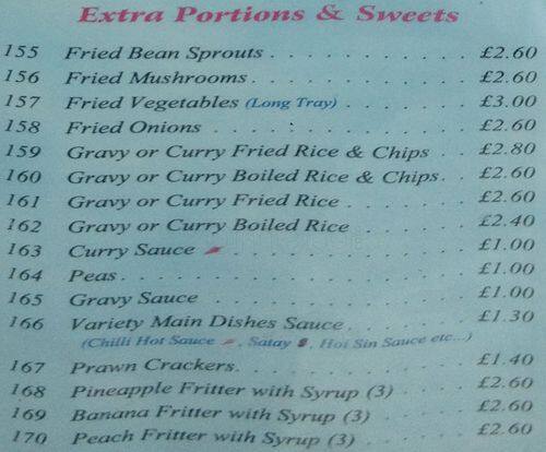 Good Fortune menu